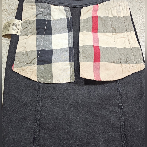 Vintage Burberry Brit Black leather coated denim skirt - Picture 6 of 7